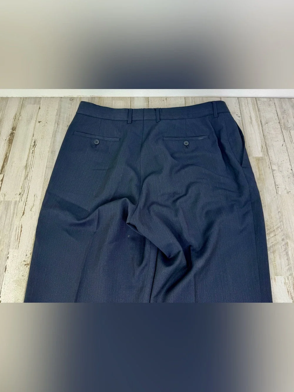 J.Crew Pants Mens 35x32 Navy Blue Wool Dress Suit Trouser